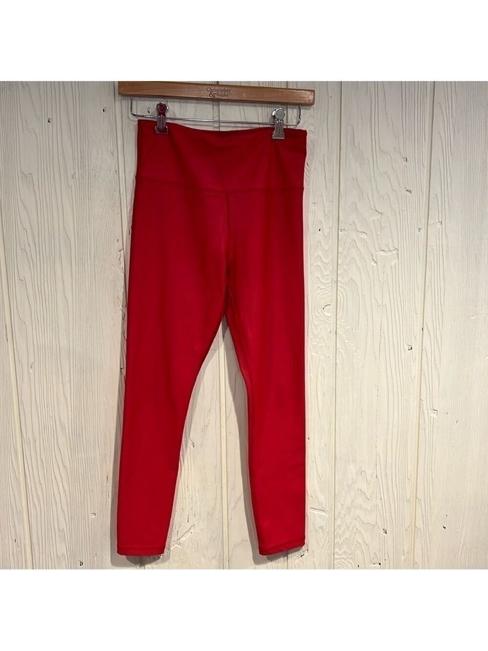 ZYIA Active Red Yoga Leggings Waist Band Size 6 8